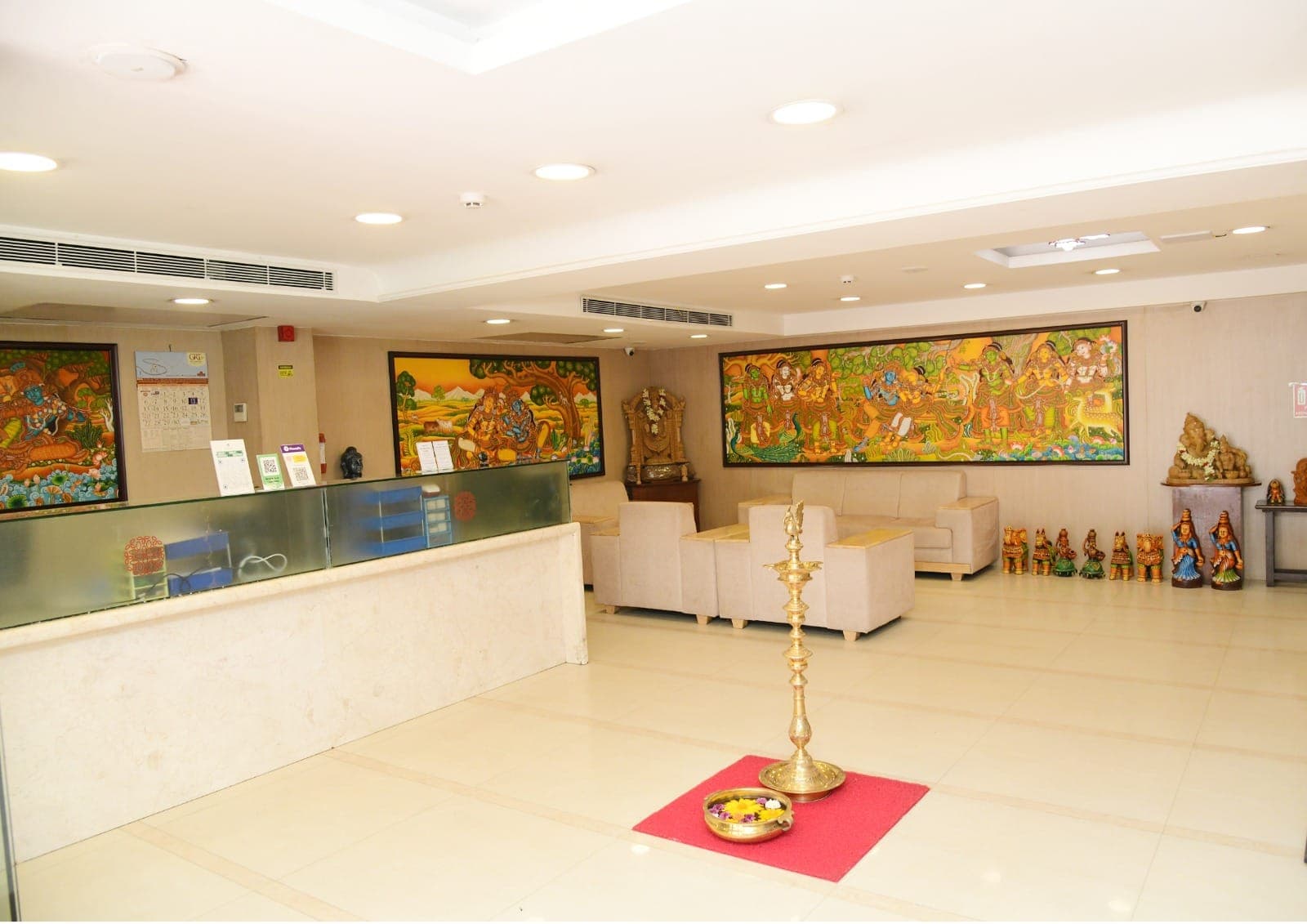 Reception and guest lounge at Thechi Hotel